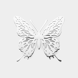 Stainless Steel Cutout Butterfly Pin Brooch