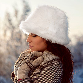 Fuzzy Faux Fur Bucket Hat