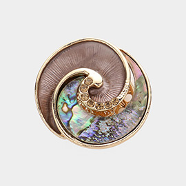 Abalone Swirl Magnetic Brooch