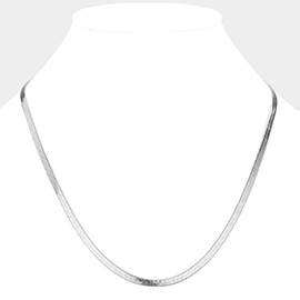 20 Inch, 5mm Stainless Steel Herringbone Chain Necklace