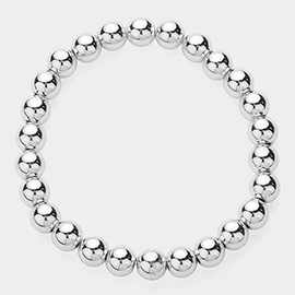 Stainless Steel Ball Beaded Stretch Bracelet