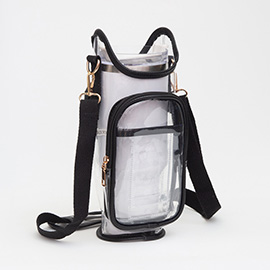 Transparent Tumbler Carrier Holder Crossbody Bag