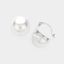 Pearl Pin Catch Earrings