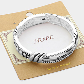 HOPE Message Antique Metal Stretch Bracelet