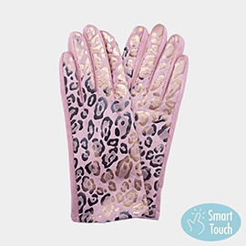 Leopard Pattern Smart Touch Gloves