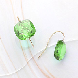 Square Glass Stone Earrings