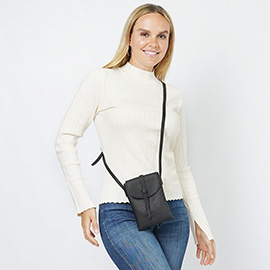 Faux Leather Mini Crossbody Bag