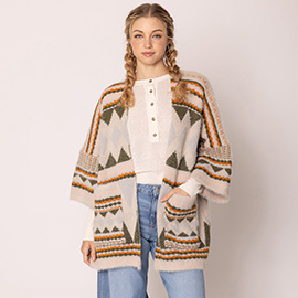 Aztec Printed Cardigan