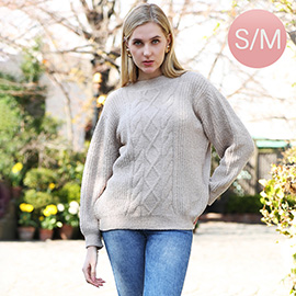 Small/Medium - Solid Color Ribbed Sweater