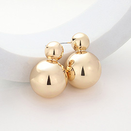 Double Metal Ball Earrings