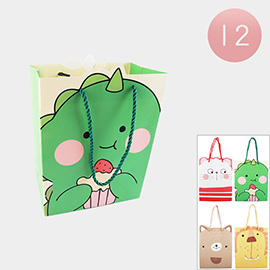 12PCS - Animal Face Printed Gift Bags