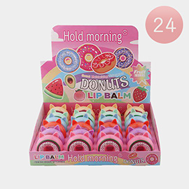 24PCS - Hold Morning Donuts Lip Balms