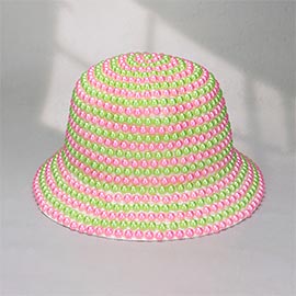 Pearl Embellished Bucket Hat