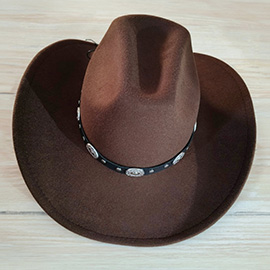 Western Style Belt Pointed Cowboy Fedora Hat