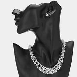 Abstract Chunky Chain Necklace