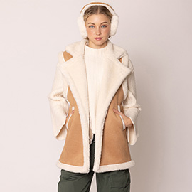 Faux Fur Shearling Aviator Vest