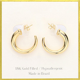 18K Gold Filled Hypoallergenic Hoop Earrings