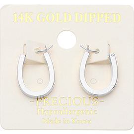 14K Gold Dipped Hypoallergenic Mini Hoop Pin Catch Earrings