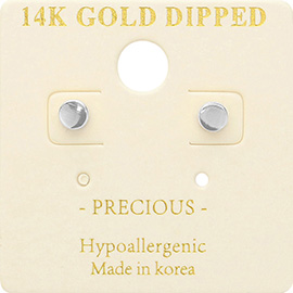 14K Gold Dipped Hypoallergenic Mini Round Stud Earrings