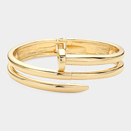 Metal Nail Hinged Bangle Bracelet