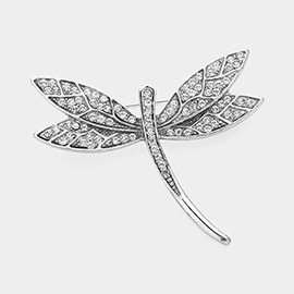 Stone Paved Dragonfly Pin Brooch