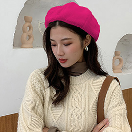 Fleece Teddy Bear Beret Hat