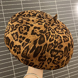 Leopard Beret Hat