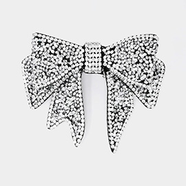 Stone Paved Bling Studded Bow Barrette