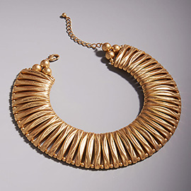 Metal Bar Link Statement Necklace