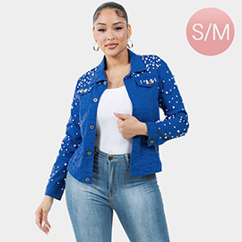 Pearl Bling Denim Jacket