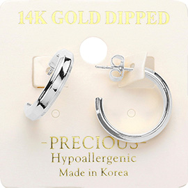 14K Gold Dipped Hypoallergenic Hoop Earrings