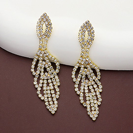 Rhinestone Paved Evening Earrings