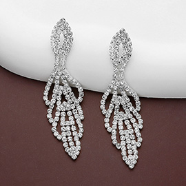 Rhinestone Paved Evening Earrings