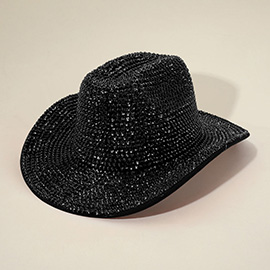 Bling Studded Fedora Hat