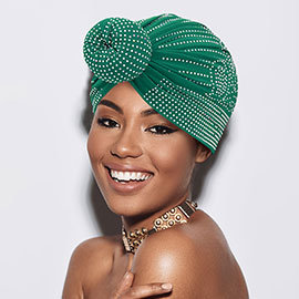 Bling Studded Turban Hat