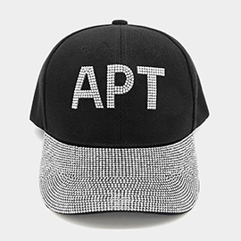 APT Message Rhinestone Embellished Baseball Cap