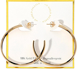 18K Gold Filled Hypoallergenic Hoop Earrings