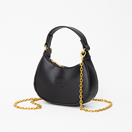 Faux Leather Mini Hobo Handbag / Crossbody Bag