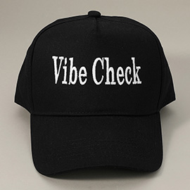 VIBE CHECK Message Embroidered Baseball Cap