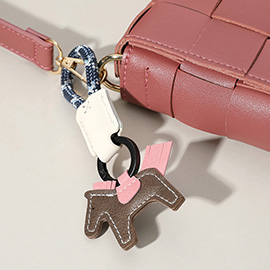 Faux Leather Horse Keychain / Bag Charm