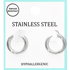 Stainless Steel Hypoallergenic Mini Huggie Hoop Earrings