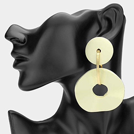 Oversized Wooden Round Link Earrings