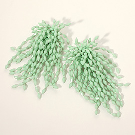 Bold Beaded Fringe Cascade Earrings