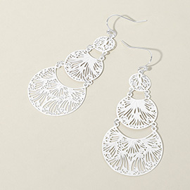 Metal Filigree Dropdown Dangle Earrings