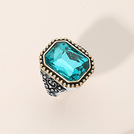 Rectangle Stone Stretch Ring