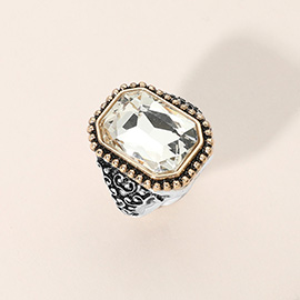 Rectangle Stone Stretch Ring