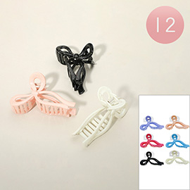 12PCS - Glittered Bow Hair Claw Clips