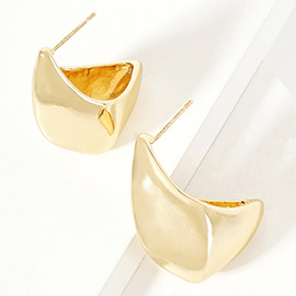 Gold Dipped Geometric Teardrop Earrings