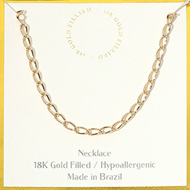 18K Gold Filled Hypoallergenic Chain Necklace