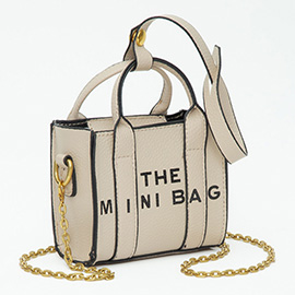 THE MINI BAG Message Pointed Faux Leather Bag Charm / Mini Bag / Crossbody Bag